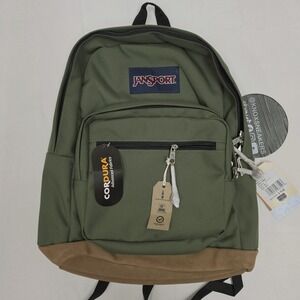 JanSport Right Pack Backpack Premium Cordura Fabric Suede Bottom Cargo Green